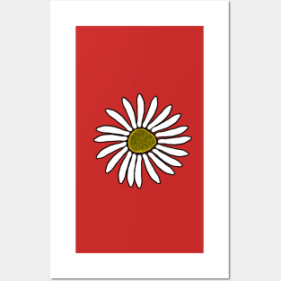 Beautiful, Cute, Pretty, White flower design. Posters and Art